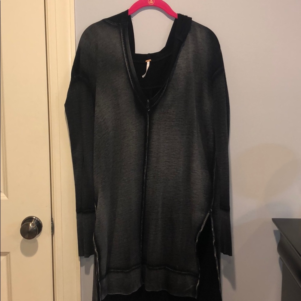 gray tunic pullover